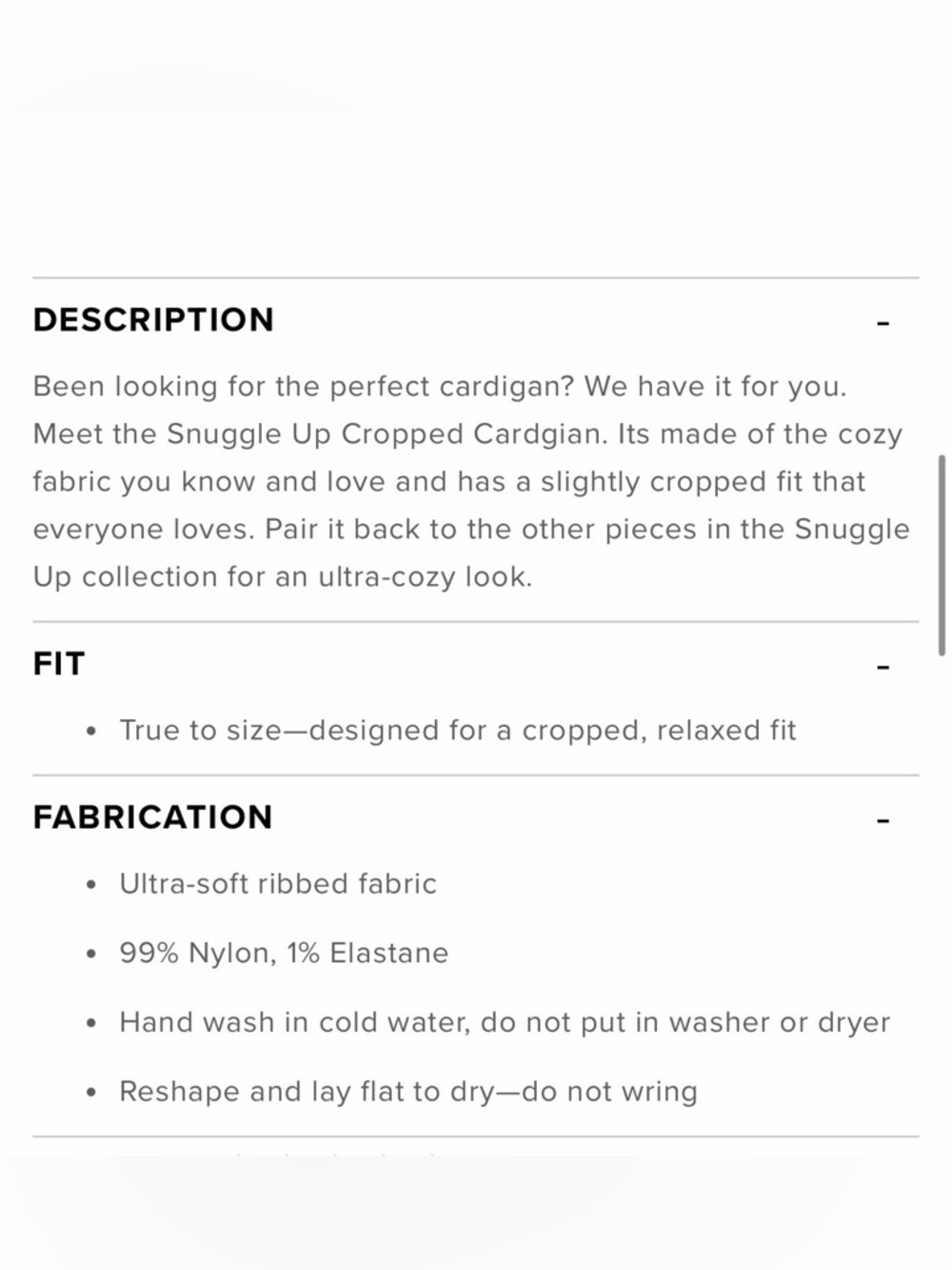 Alo Women’s Snuggle Up Sweater Cropped Cardigan in Ivory Size Medium - Picture 8 of 8